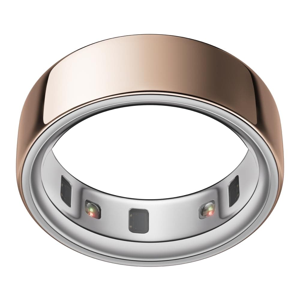 Oura Ring 4 - Rose Gold - Size 8 - Sleep, Activity, Women’s Health, AI Advisor, Up to 8 Days of Battery Life, Size Before You Buy, Android & iOS Compatible Metallic Rose Gold 8
