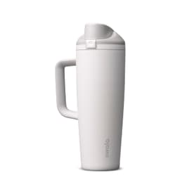 Owala FreeSip Tumbler Insulated Stainless Steel Water Bottle with Built-in Straw and Side Handle, For Travel, Work, School, and Sports, 30oz, BPA Free, Leak Proof, Shy Marshmallow Shy Marshmalllow 30 Ounces