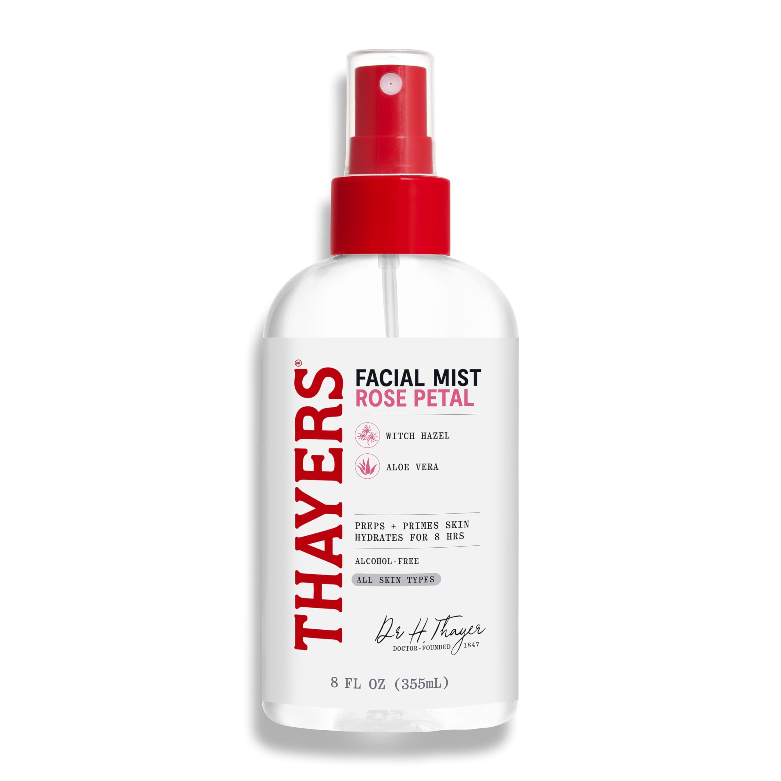Thayers Alcohol-Free Witch Hazel Facial Mist Toner with Aloe Vera, Rose Petal, Soothing and Hydrating, For All Skin Types, 8 oz Rose Petal 8 Fl Oz (Pack of 1)