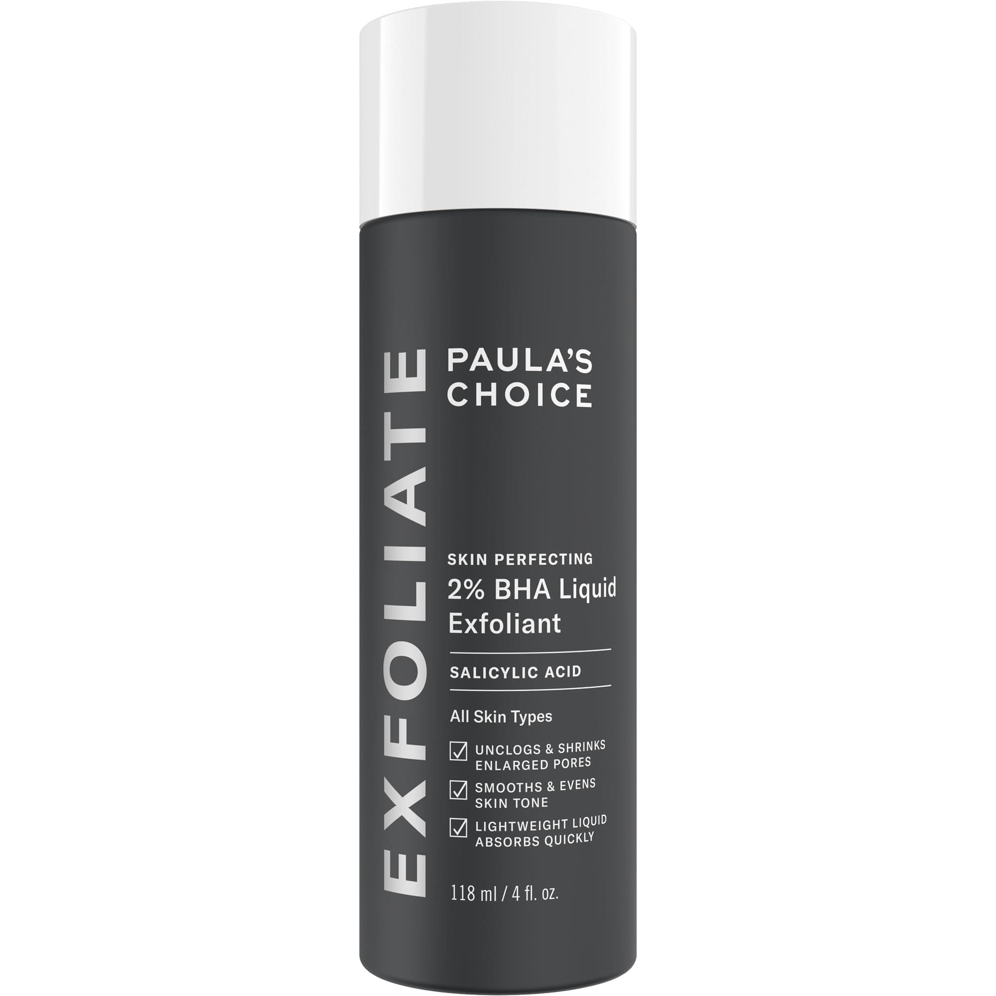 Paula's Choice SKIN PERFECTING 2% BHA Liquid Exfoliant with Salicylic Acid, Facial Polish for Pores, Wrinkles & Fine Lines, Suitable for Blackhead-Prone Skin, Fragrance-Free 4 Fl Oz