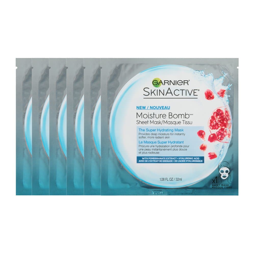 Garnier SkinActive Super Hydrating Sheet Mask, Hydrating, The Super Hydrating 6 Count The Super Hydrating 6 Count (Pack of 1)