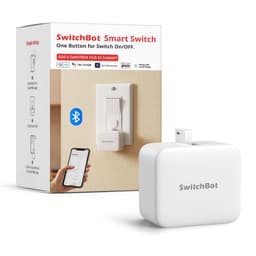 Switchbot Smart Switch Button Pusher (Bluetooth) – Fingerbot for Rocker Switch/One-Way Buttons, App Timer Control, No Wiring, Optional Hub Required for Voice/Remote, White Bot White