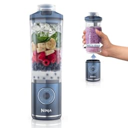 Ninja Blast Max, Portable Blender + Twist & Go, Personal Smoothie, Blend, Ice Crush, 3 Programs, Cordless, 22 oz removable Vessel, Dishwasher Safe, Leakproof, Navy, BC251NV Navy 22 oz.