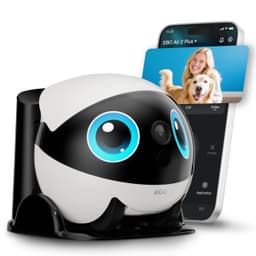 Enabot EBO Air 2 Plus FamilyBot 3K Home Camera Robot: Indoor Camera, Movable Robot Companion, 2-Way Video, AI Chat Mode, Auto-Recharge, Long Battery Life, Custom Facial Image, Night Vision White